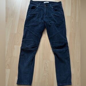 Pierre Balmain dark navy blue corduroy skinny pants, size 25